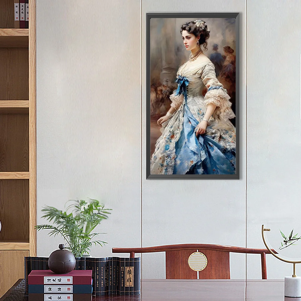 Diamond Painting - Full Round Drill - Elegant Lady(Canvas|30*55cm)