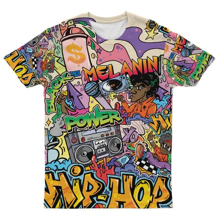 Women's Plus Size Hip Hop Graffiti Art T-Shirt
