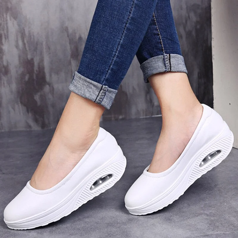 2021 Women Sneakers Flats Loafers Sweet Shallow Comfort Moccasins Slip ...