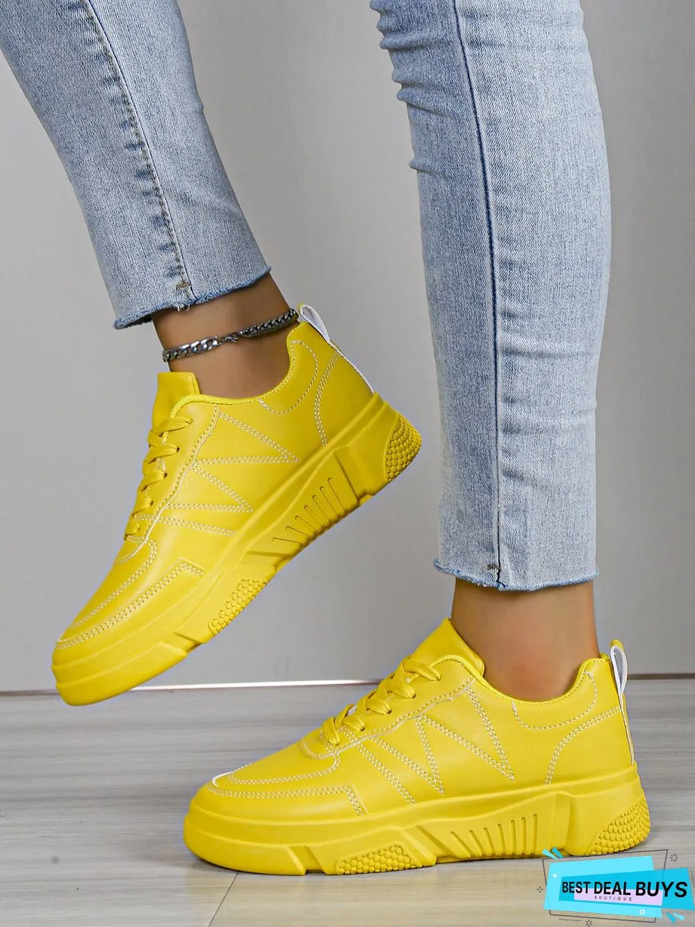 Casual Plain Color Skate Shoes