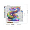 Peinture diamant de perceuse ronde serpent à échelle colorée-30 * 30cm