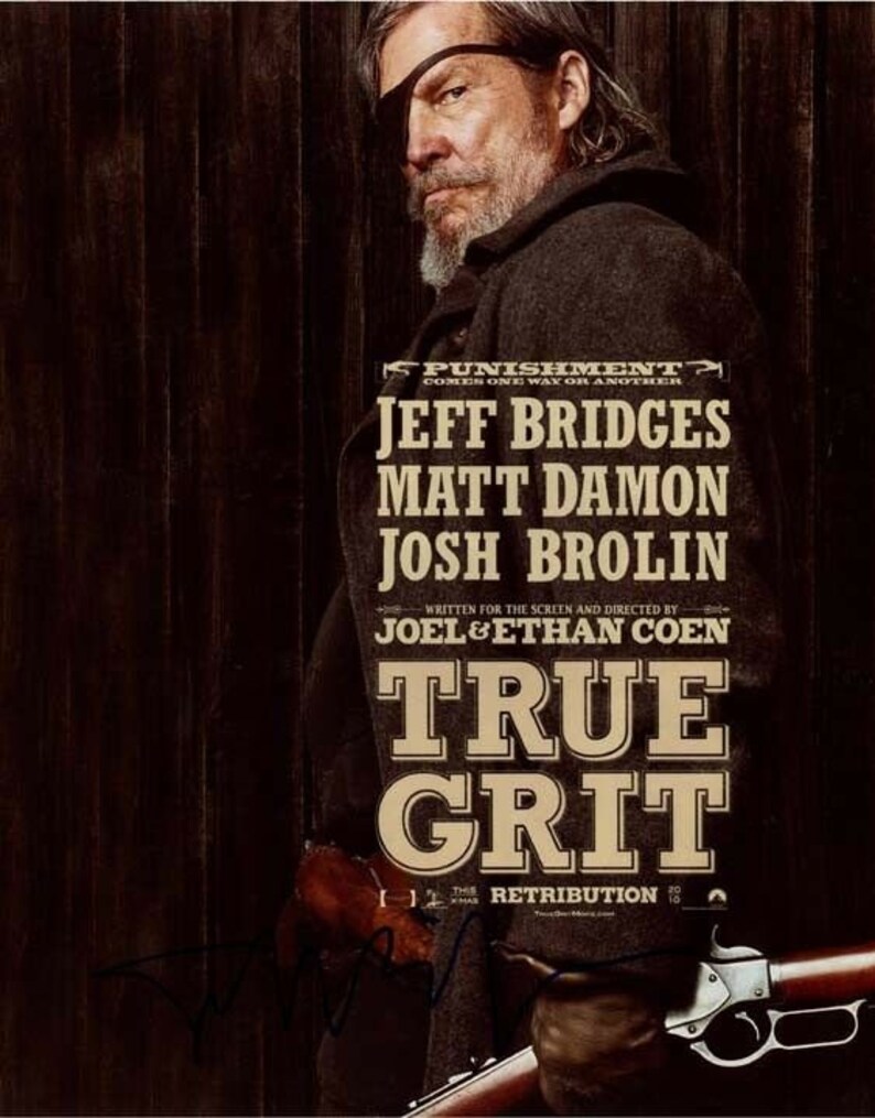 Jeff bridges signed autographed true grit rooster cogburn 11x14 Photo Poster painting