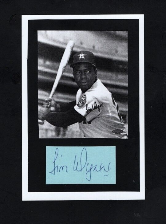 JIM WYNN-HOUSTON ASTROS AUTOGRAPHED CUT W/Photo Poster painting-(d.2020)