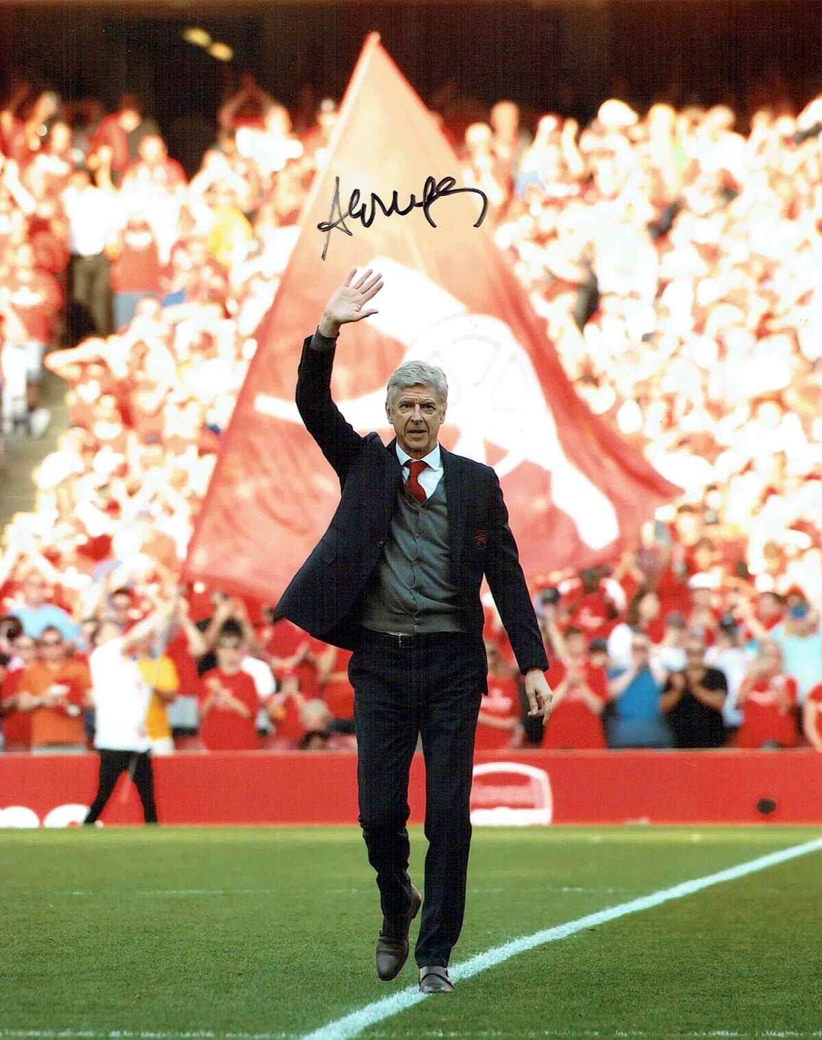 Arsene WENGER Signed Autograph 10x8 Photo Poster painting AFTAL COA Arsenal Manager Gunners RARE