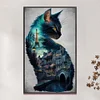 Cat Scenery-11CT Stamped Cross Stitch 40*70cm(Big Size)