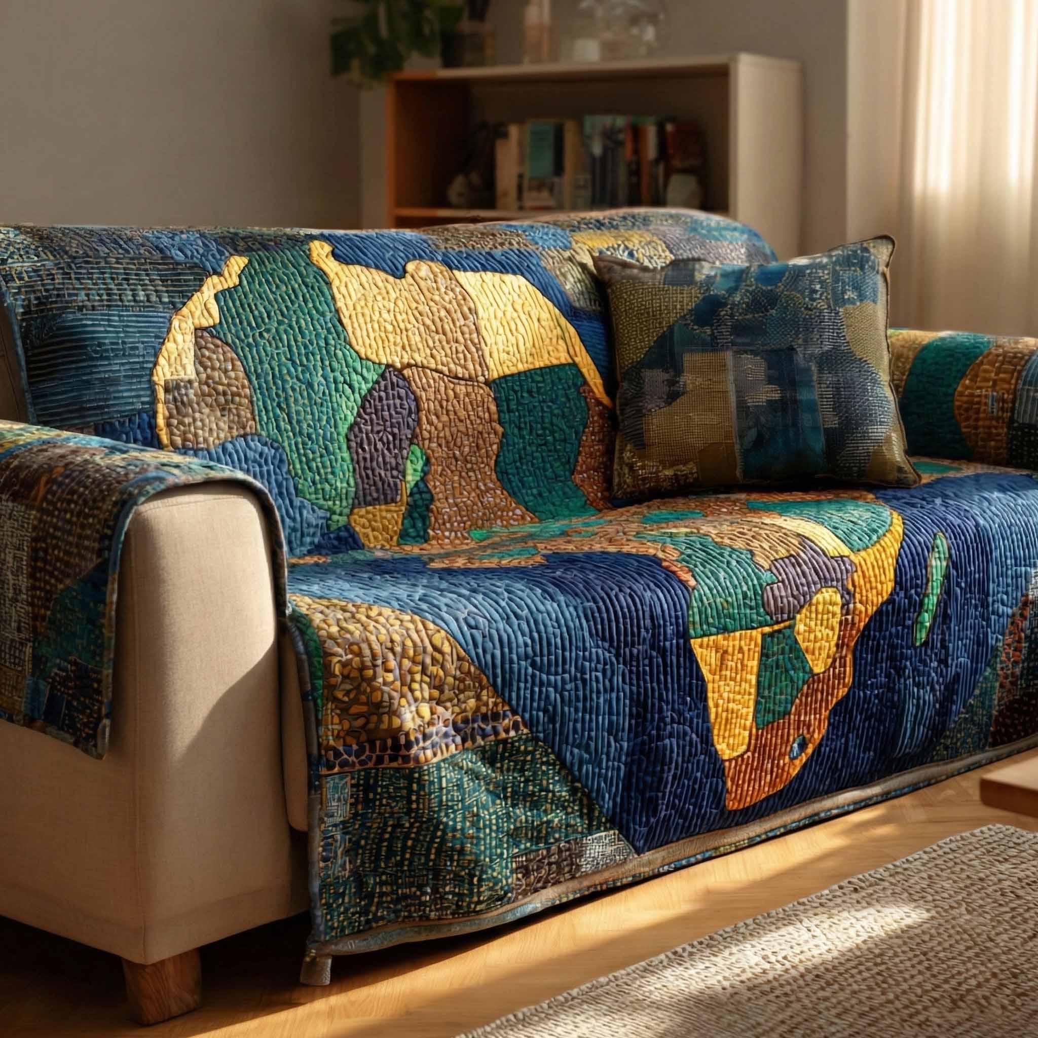Sovereign Africa Quilted Sofa Cover NCU0XD2288 everthome