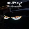 2Pcs LED Car Evil Eyes Warning Lamp USB Car Decoration Devil Eye Light for Truck