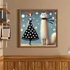 Cat and Woman Full Stamped Cross Stitch 11CT 3-Strand 40x40cm