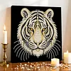 DIY Pearl Painting Tiger for Home Wall Decor with Frame(30x30cm)