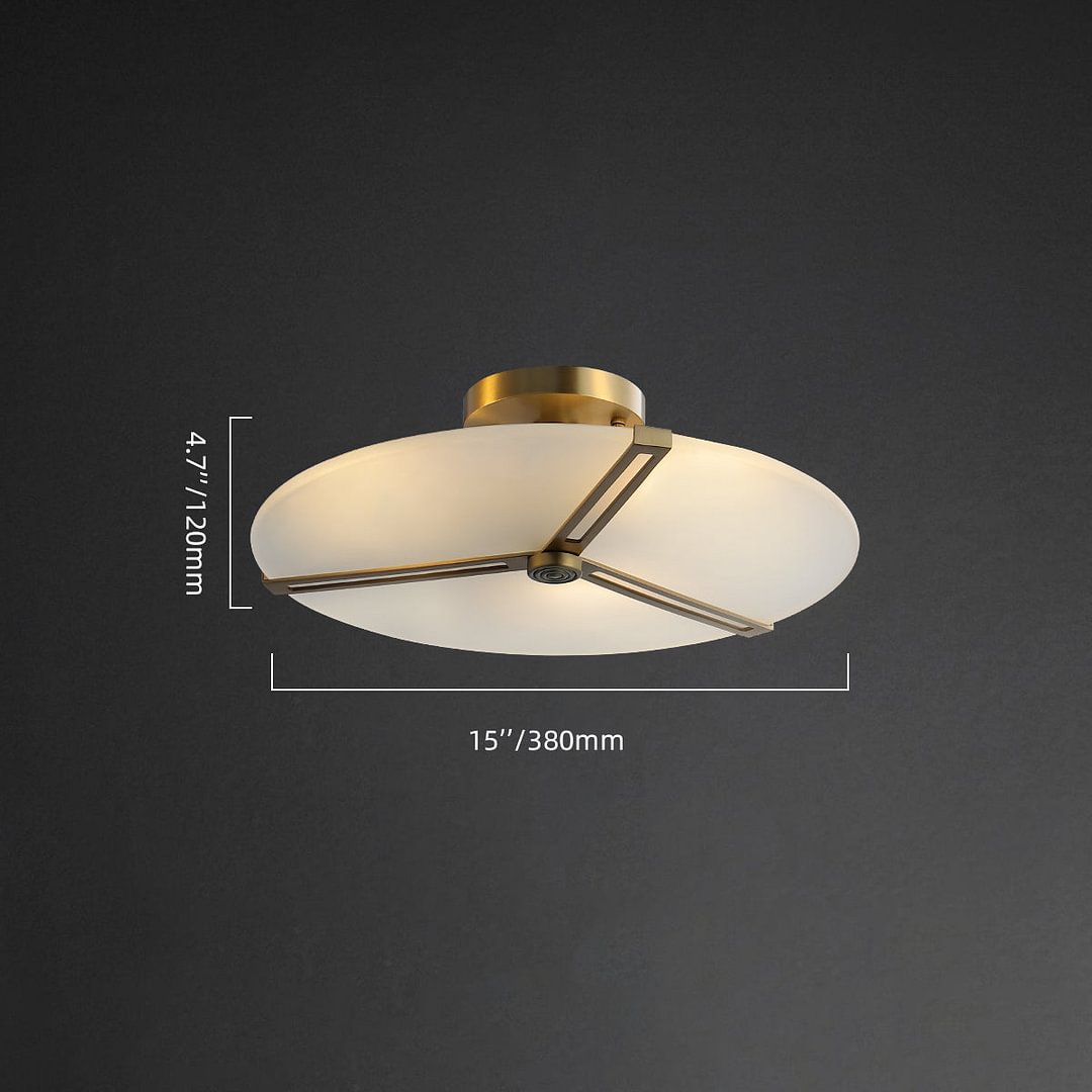 Post-modern Glass Shade  Round Ceiling Lamp