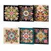 (US Only)6Pcs Mandala Diamond Painting Greeting Card Set for Festivals and Celebrations