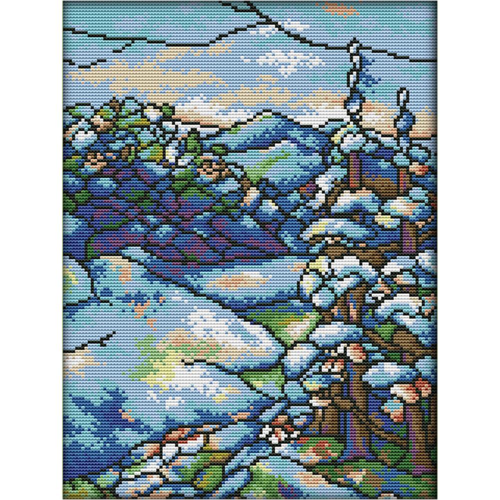 

Scenery - 14CT Stamped Cross Stitch - 36x29cm, 501 Original