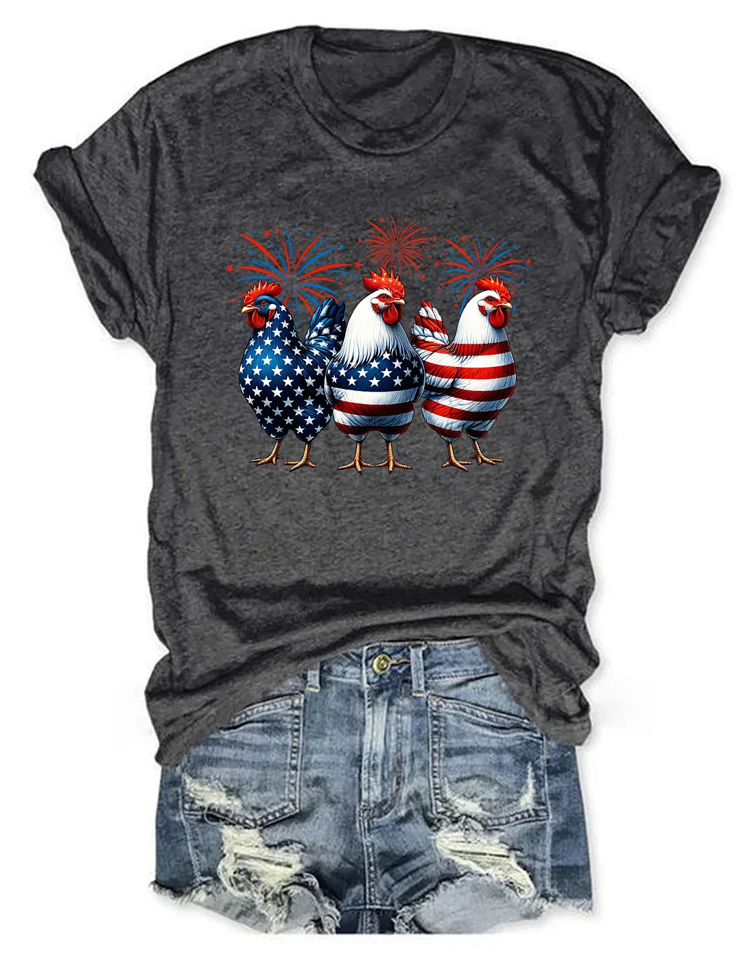 Patriotic USA Chicken T-shirt