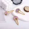 6PCS Handmade Floral Resin Barrettes Hair Clips
