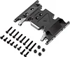 AMK Metal Gearbox Mount Transmission Holder for 1/10 RC Crawler Axial SCX10 II 90046 90047 90075 RC Car Skid Plate Upgrade Parts (Black)