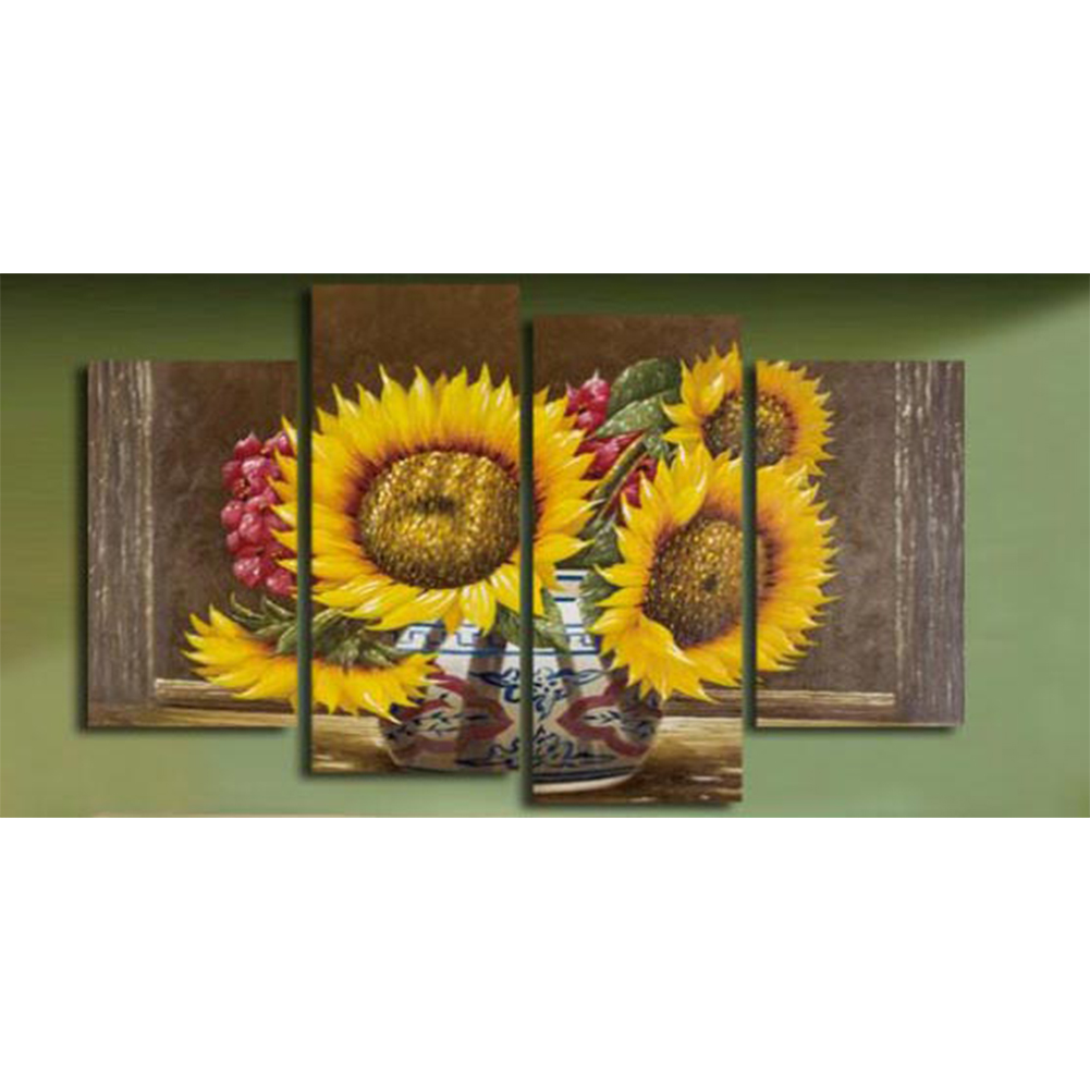 

5pcs Sunflower - Round Drill Diamond Painting - 80*40CM (Multi Big Size), 501 Original