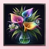 Calla Lily Vase-11CT Stamped Cross Stitch 40*40cm/15.75*15.75in