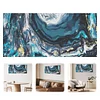 (US Only)5D DIY Full Round Drill Blue Fluid Diamond Painting Kit Home Decor Art 80x40cm