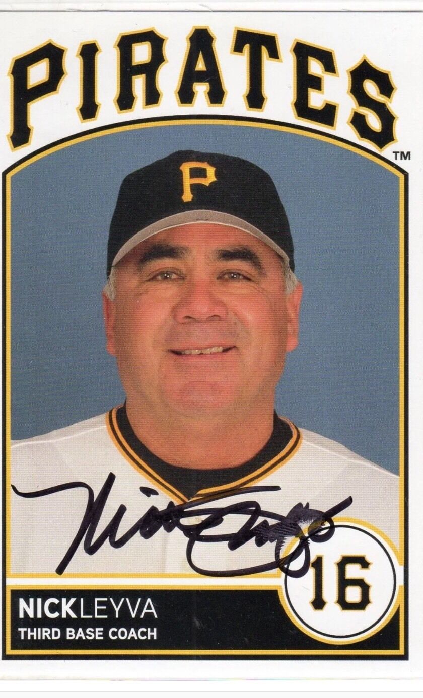 NICK LEYVA SIGNED AUTOGRAPHED POSTCARD SIZE PIRATES Photo Poster painting 4X6