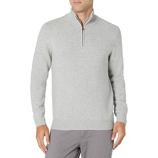 Unisonbust Men’s Mock Neck Sweater – Zipper Knit Warm Pullover for Winter Fashion  