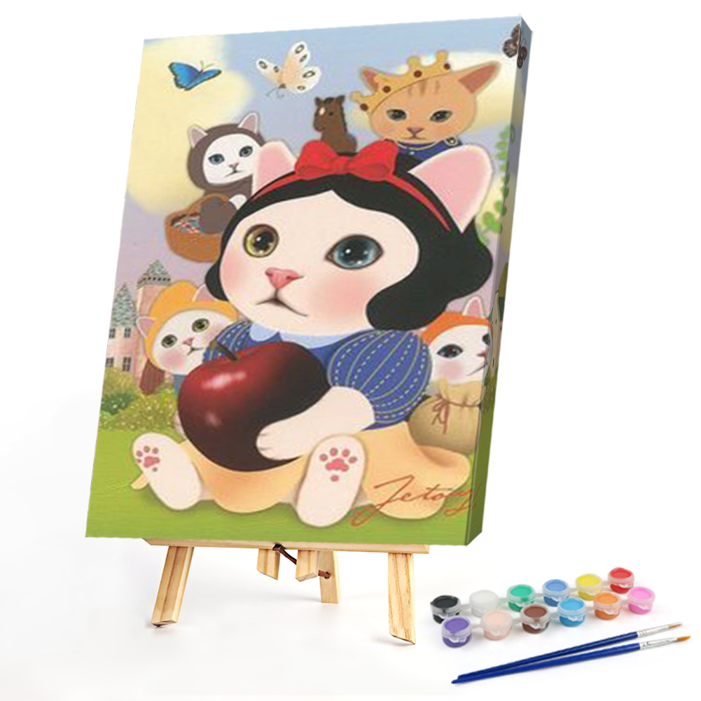 

30*40CM - Paint By Numbers - Snow Cat, 501 Original