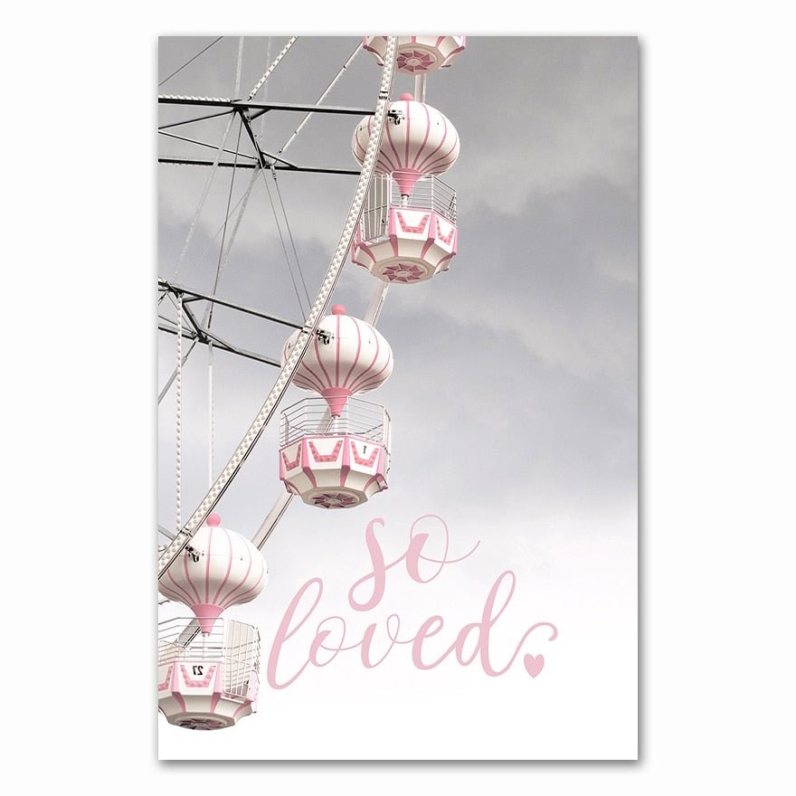 Eiffel Tower Girl Wall Art Canvas Fashion Pink City Landscape Print Painting Nordic Decoration Picture Living Room Decor