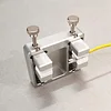 Heavy-duty aluminum soldering clamp with temperature-resistant jaw for circuit board mounting