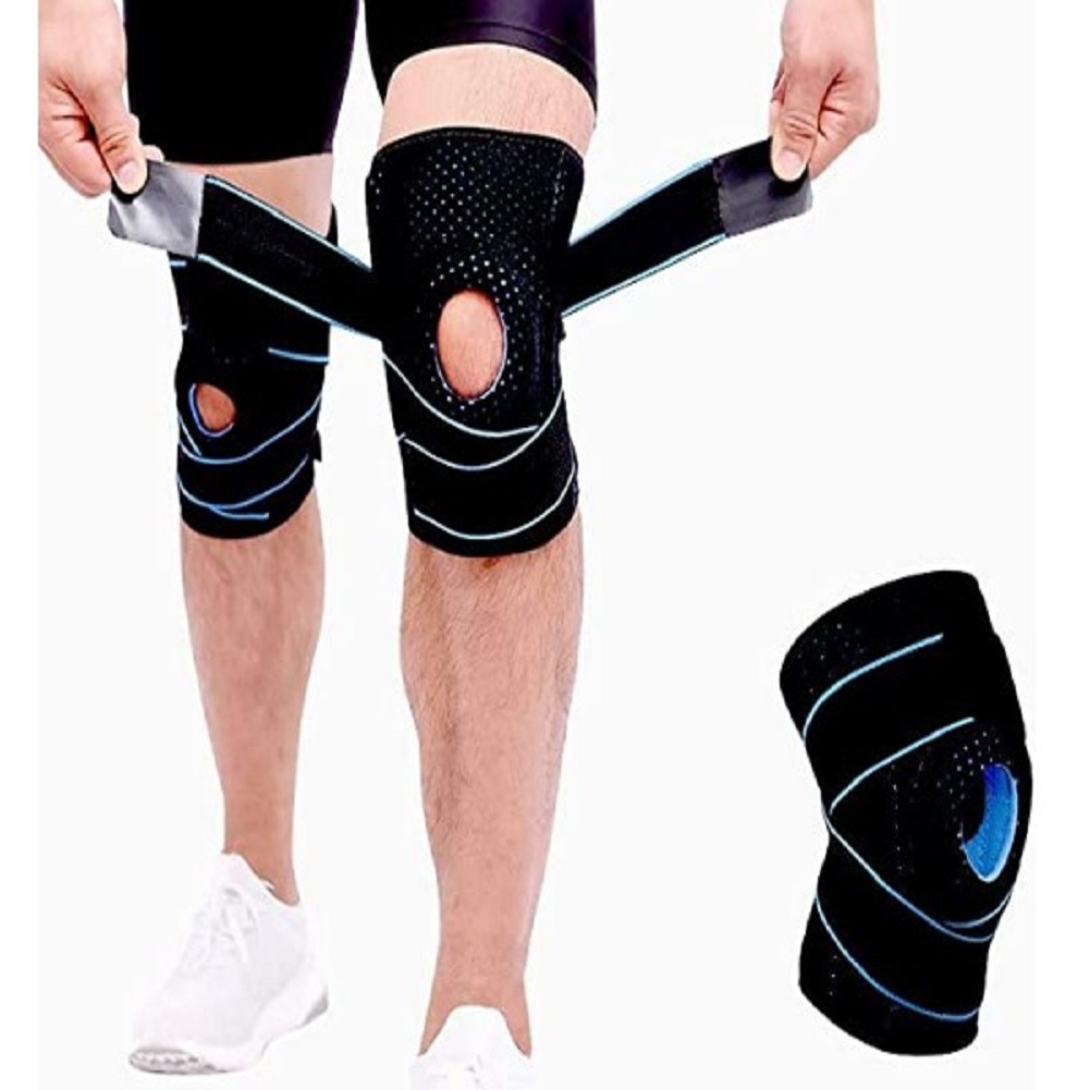 

Outdoor fitness running adjustable silicone sports spring sports knee pads, 501 Original