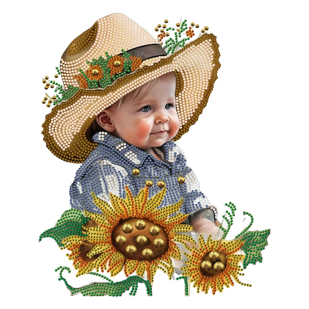 Diamond Painting - Partial Special Shaped Drill - Cowboy Kid(Canvas|30*40cm)