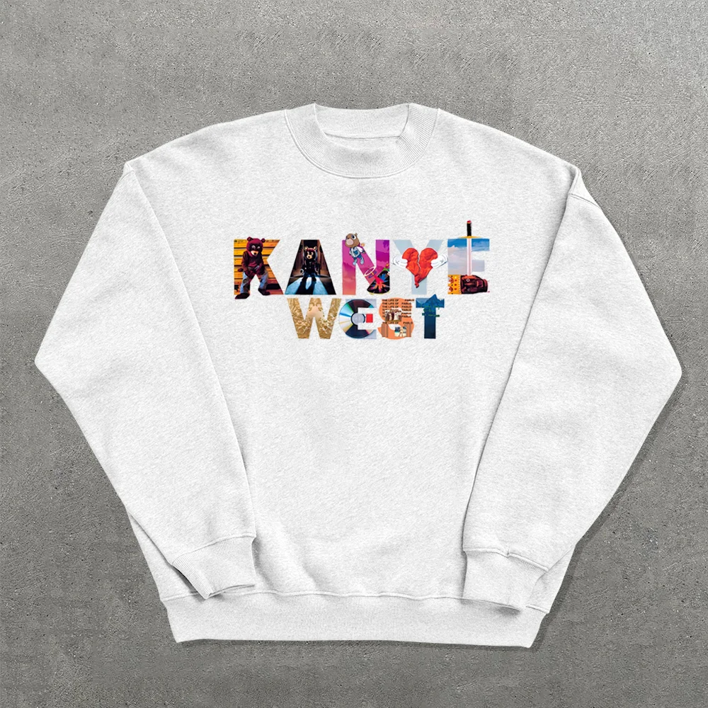 Casual Kanye West Printed Crew Neck Sweatshirt