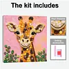 Framed Giraffe - DIY Button Art Painting Kit for Creativity DIY Pearl Dot Crafts for Gift Home Wall Decor 30*30CM