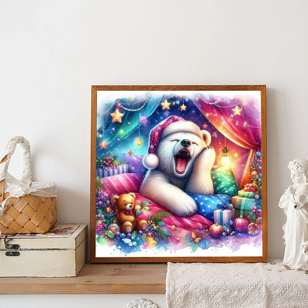 Diamond Painting - Full Round Drill - Sleeping Bear(Canvas|40*40cm)