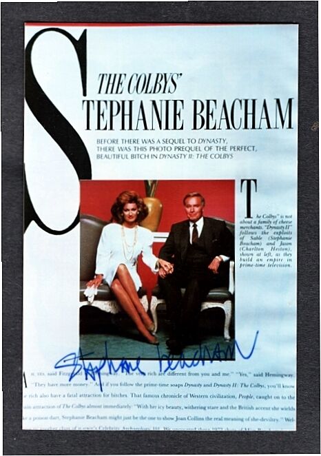 STEPHANIE BEACHAM AUTOGRAPHED COLOR 4X6 Photo Poster painting-NM