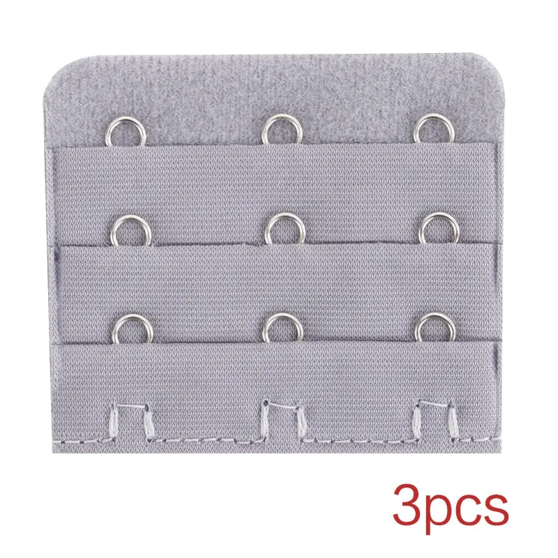 3PCS Bra Extension Lingerie Strap Extender Replacement Womens Accessoires With 3 Hooks Bar Extender Buckle Extension Lingerie