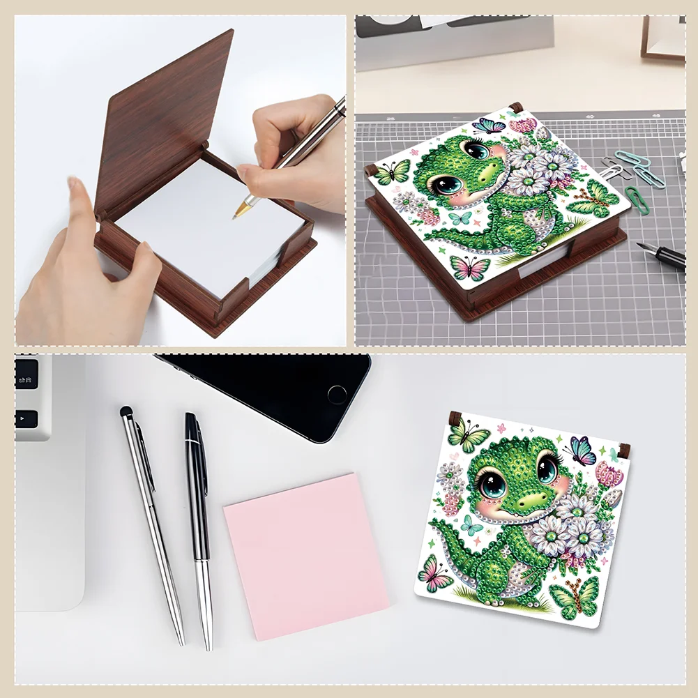 DIY Butterfly Dinosaur Diamond Painting Note Box Paper 160 Sheets of Paper for DIY Art Craft