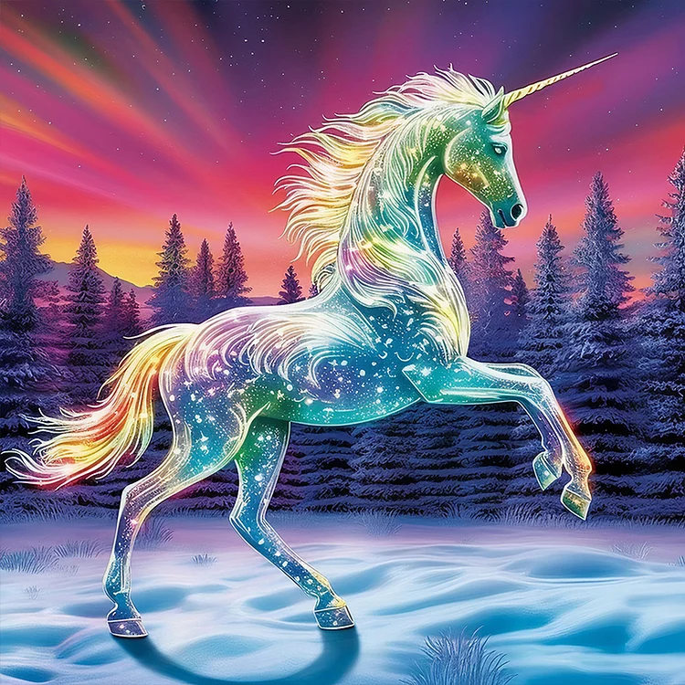 Full Round Diamond Painting - Forest Unicorn 40*40CM