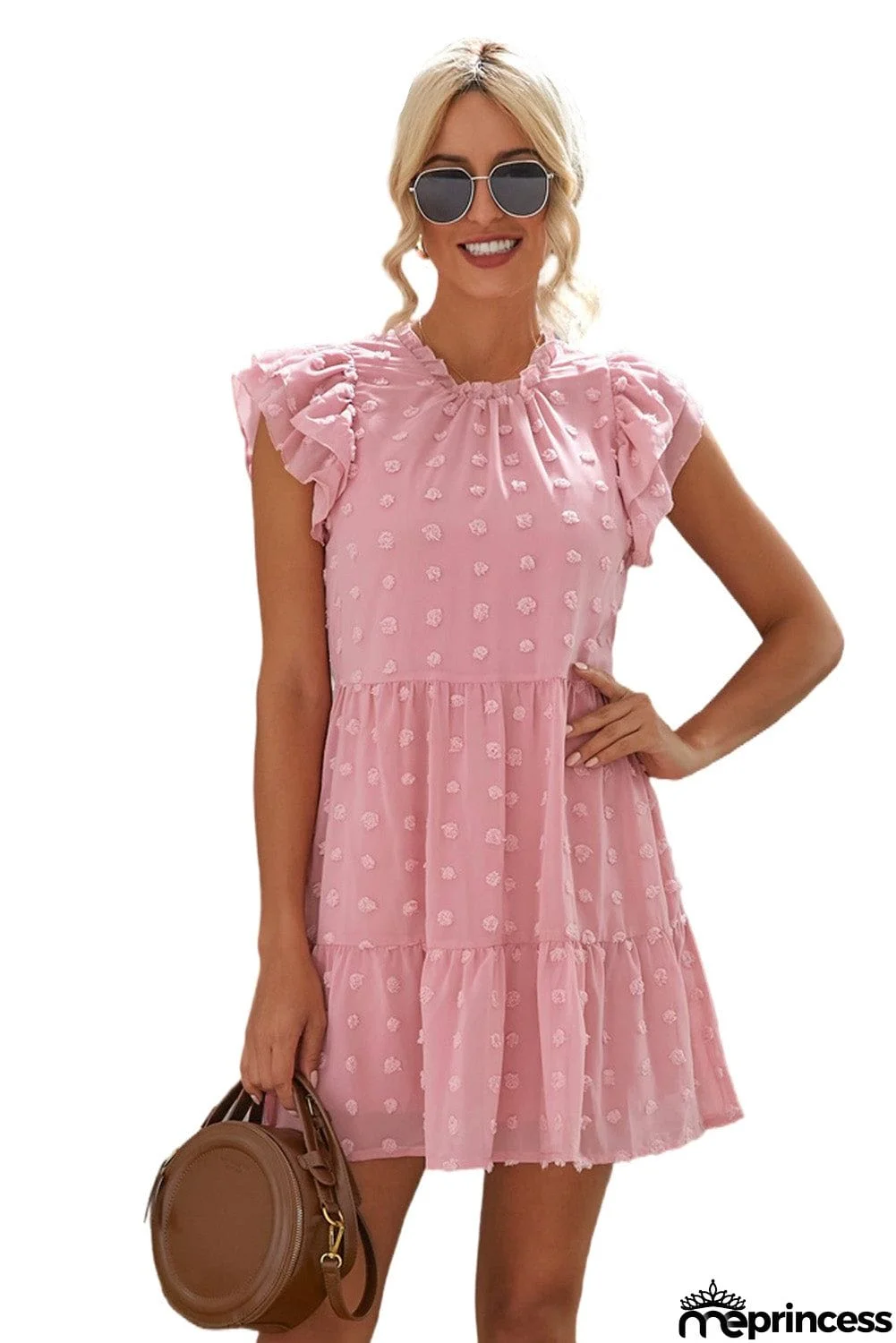 Swiss Dot Layered Mini Dress