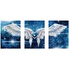 Diamond Painting-DIY Full Round Drill 3 Panel Love Angel Wings（90*40cm）