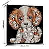 uk.everydayedeals DIY Pearl Painting With Frame - Handmade Self-Adhesive Pearls - Puppy(30*30cm)