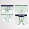 4 PCS 50g ultra-thin, highly translucent, sexy transparent ice silk seamless breathable nude boxer briefs