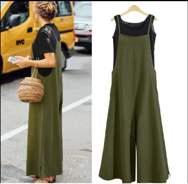 Uveng Trousers Loose Solid Color Wide Dresses