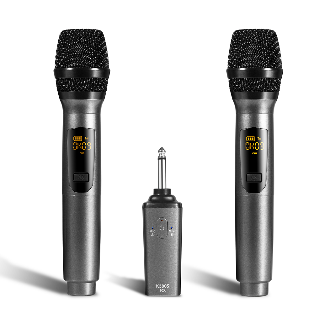 

K380S 2pcs Wireless Microphones USB Rechargeable Mic for Conference Hosting, 501 Original