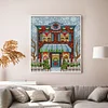 Christmas Cabin - 14CT Stamped Cross Stitch - 15*17cm