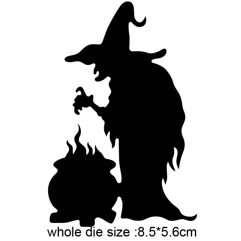 Metal Cutting Dies Halloween Magic Witch 2021 New Craft Dies Stencils Dies For DIY Scrapbooking Paper photo Cards Embossing Dies