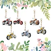 Motorrad-Diamant-Gem&auml;lde Schl&uuml;sselanh&auml;nger-Tier doppelseitig f&uuml;r Handtaschen-Dekoration f&uuml;r Erwachsene