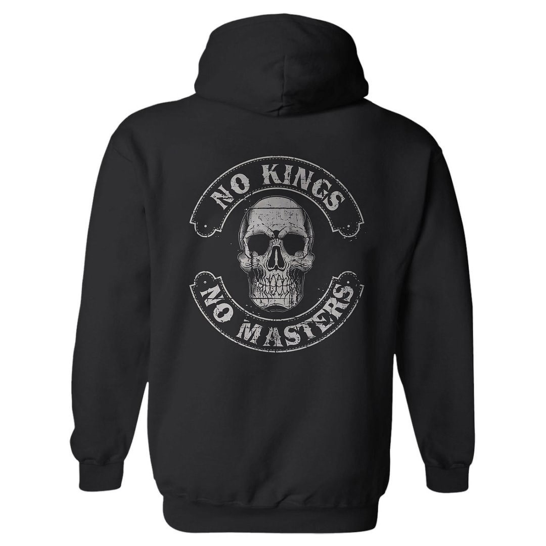No Kings No Masters Skull Hoodie - Krazyskull