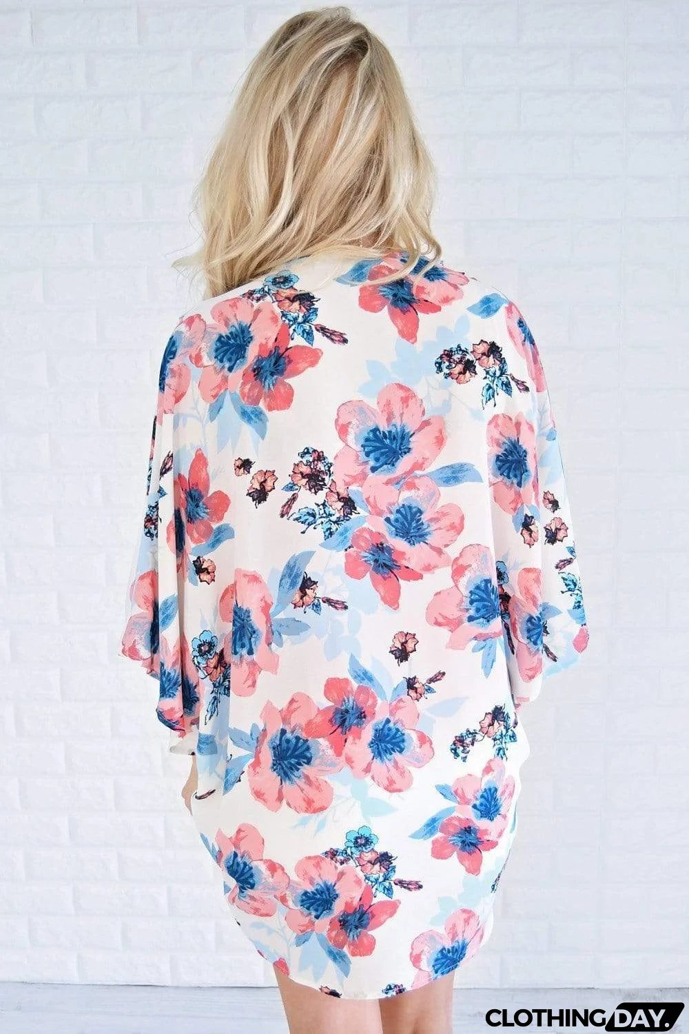 Bohemia Flower Print Summer Beach Women's Cardigan Loose Chiffon Coat