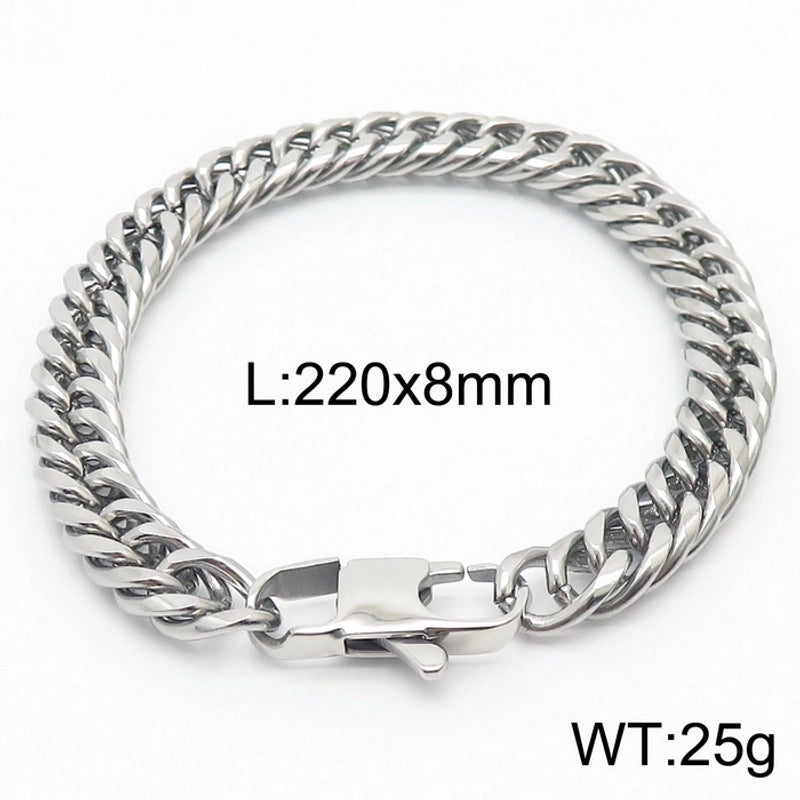 Minimalist Solid Color Titanium Steel Unisex Bracelets