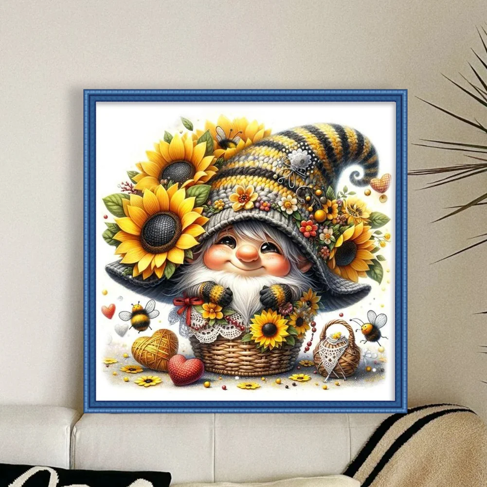 11CT Full Counted Cross Stitch - Sunflower Goblin(Canvas|50*50CM)