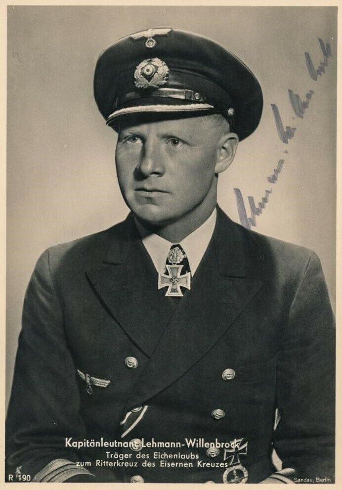 HEINRICH LEHMANN-WILLENBROCK Signed Photo Poster paintinggraph U-96 Commander DAS BOOT preprint